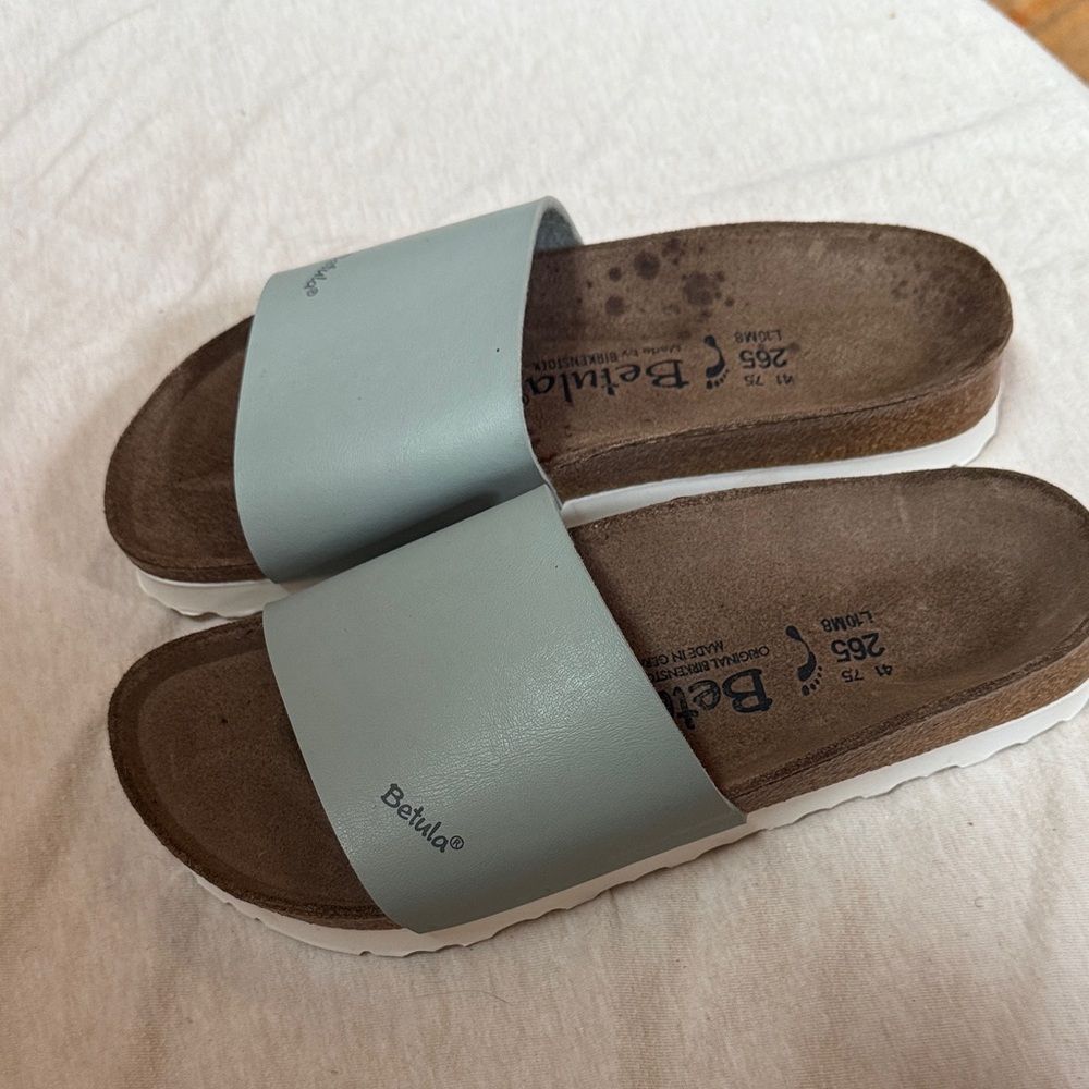 Birkenstock Men's grey Slide Sandals